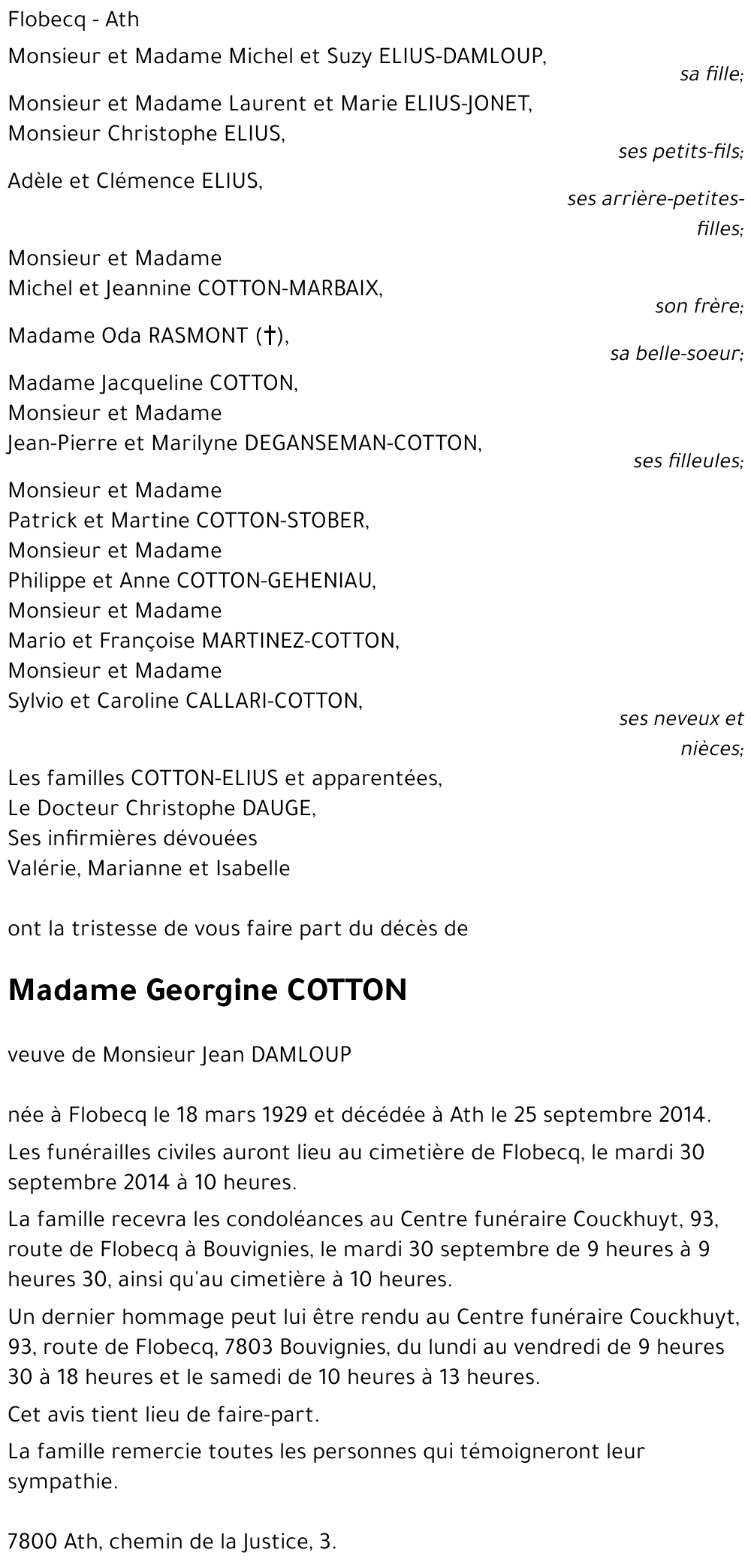 Georgine COTTON