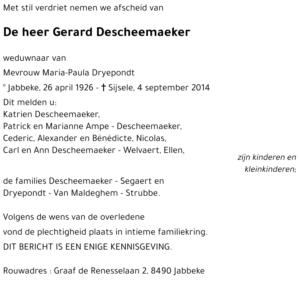 Gerard Descheemaeker