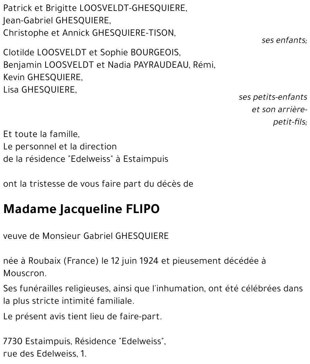 Jacqueline FLIPO