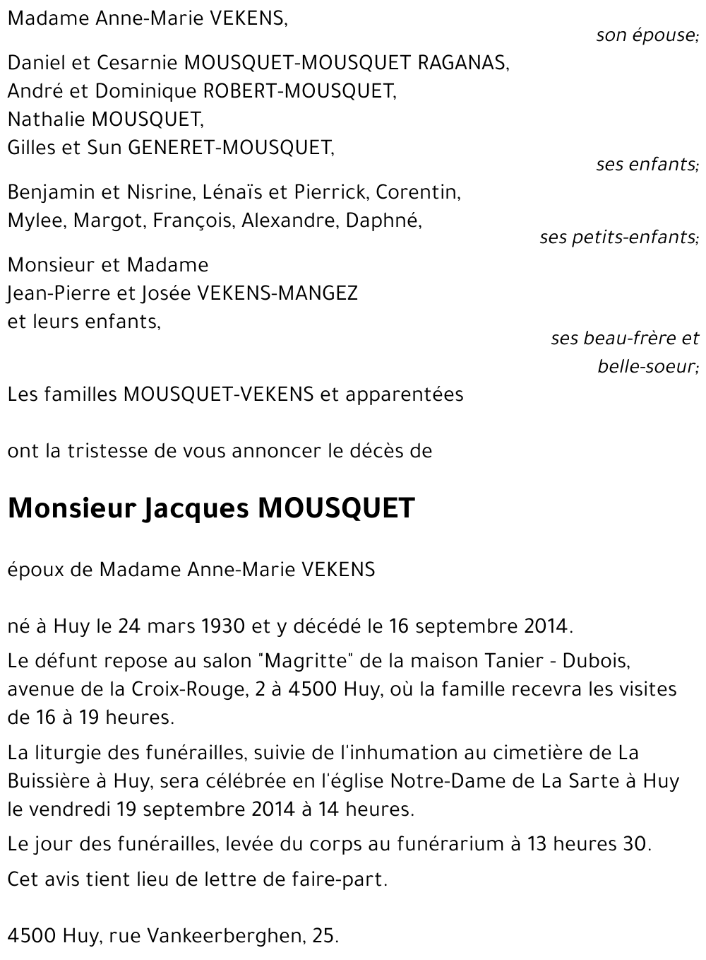 Jacques MOUSQUET