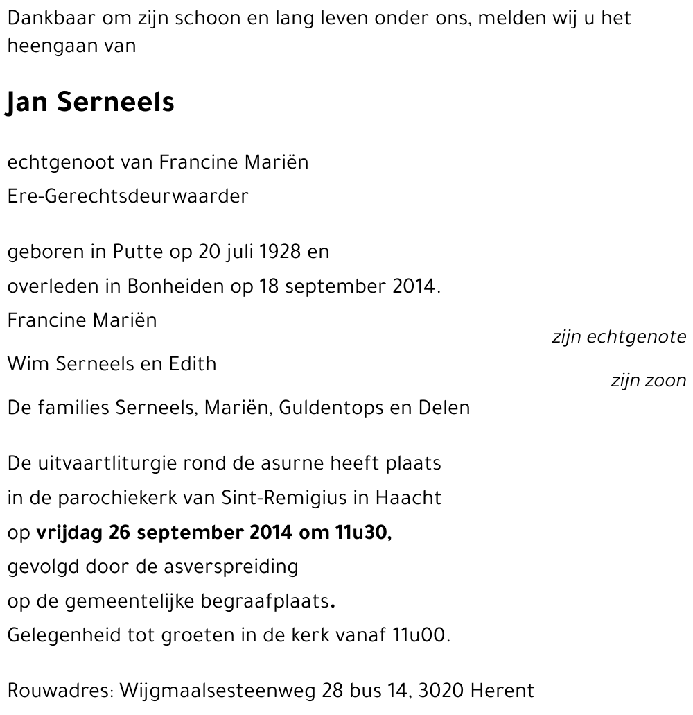 Jan Serneels