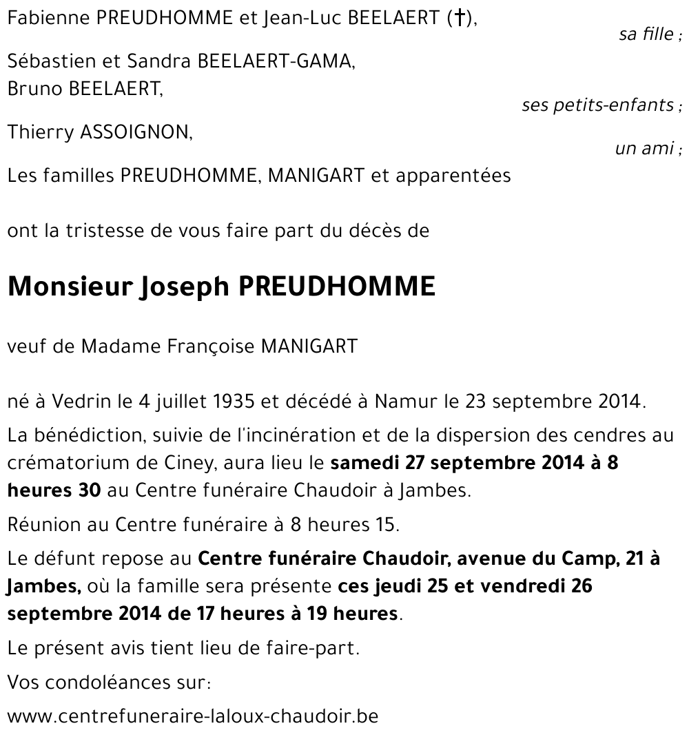 Joseph PREUDHOMME