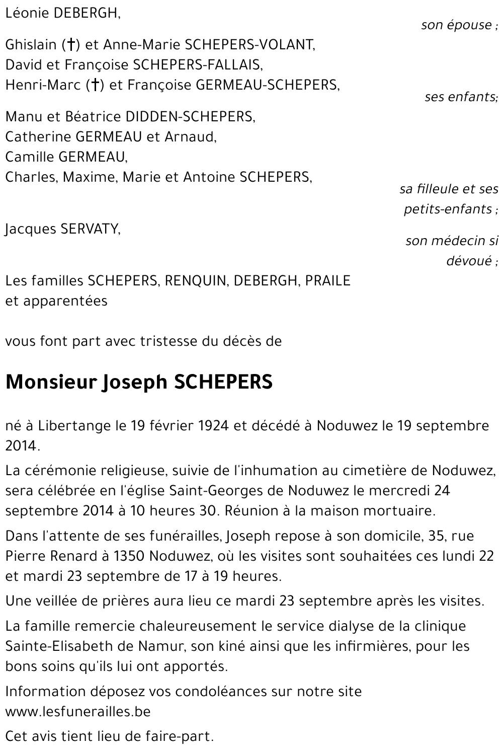 Joseph SCHEPERS