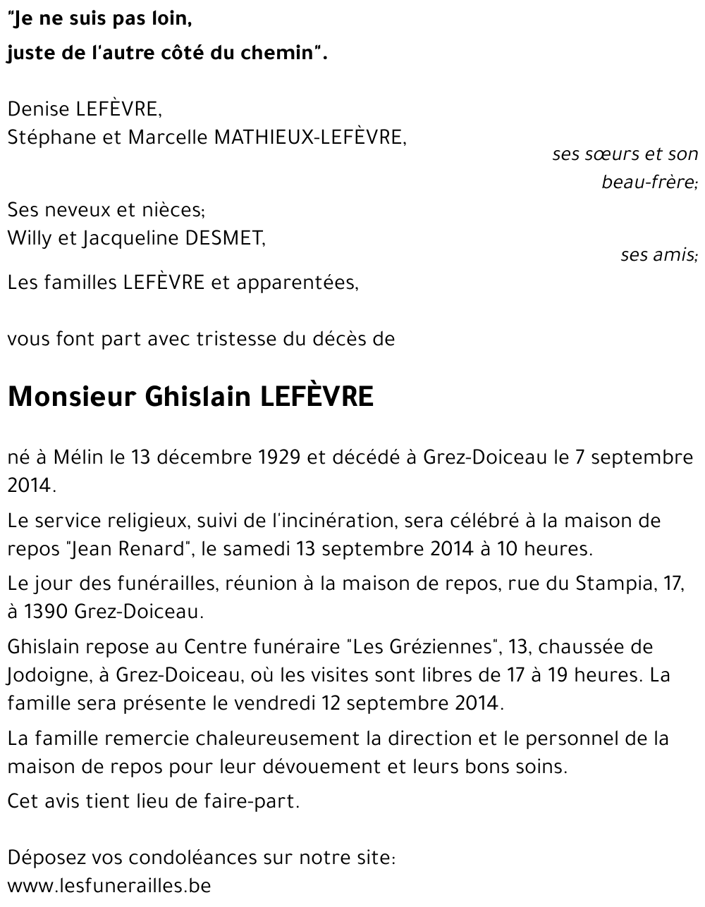 Lefèvre Ghislain