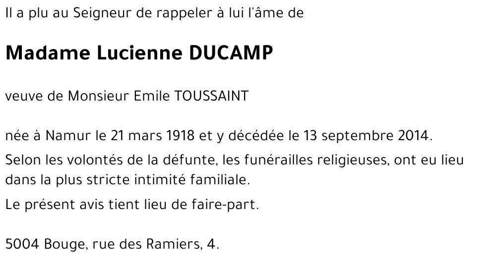 Lucienne DUCAMP