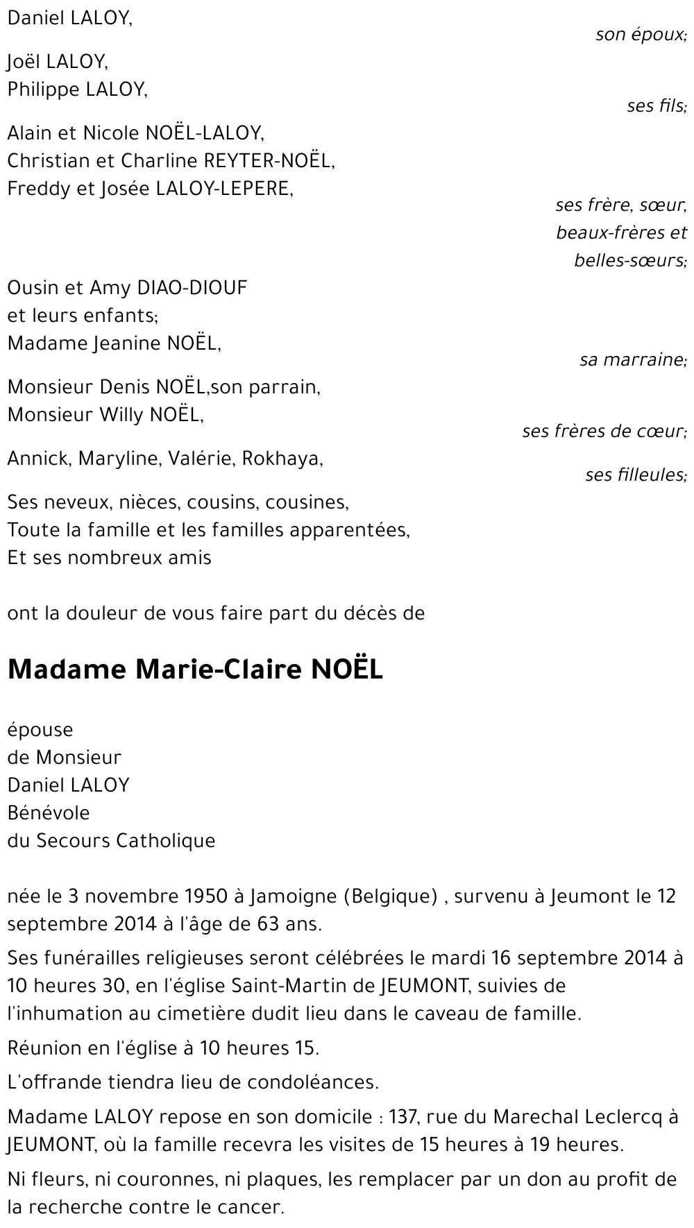 Marie-Claire Noël