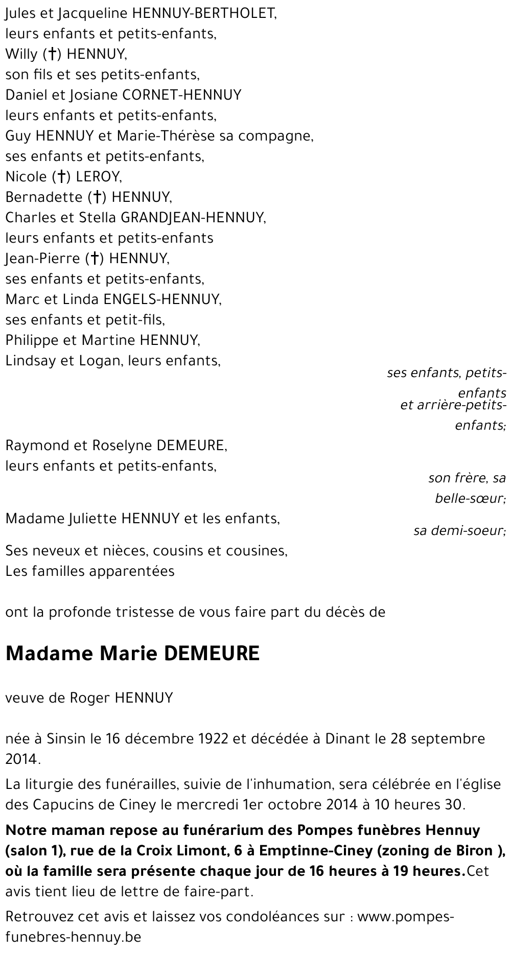 Marie DEMEURE