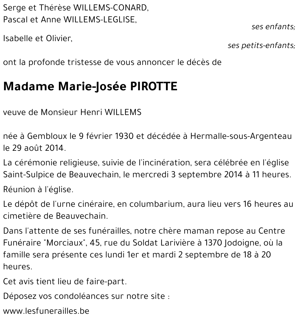 Marie-Josée PIROTTE