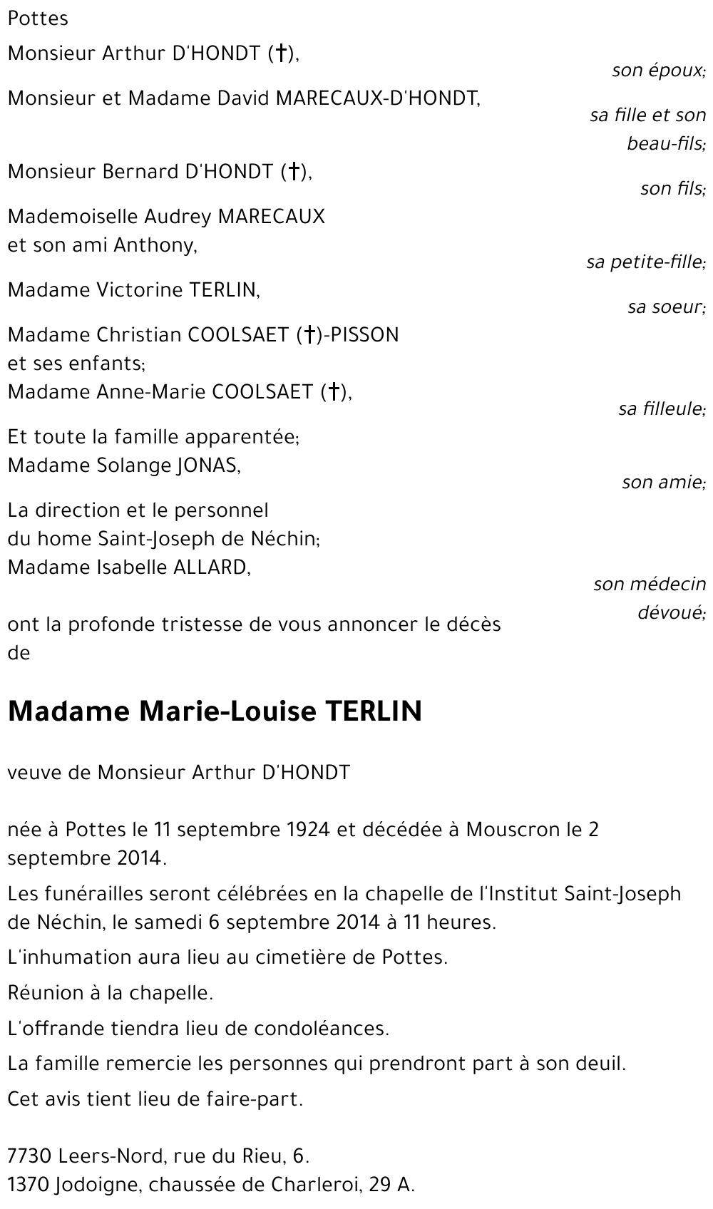Marie-Louise TERLIN