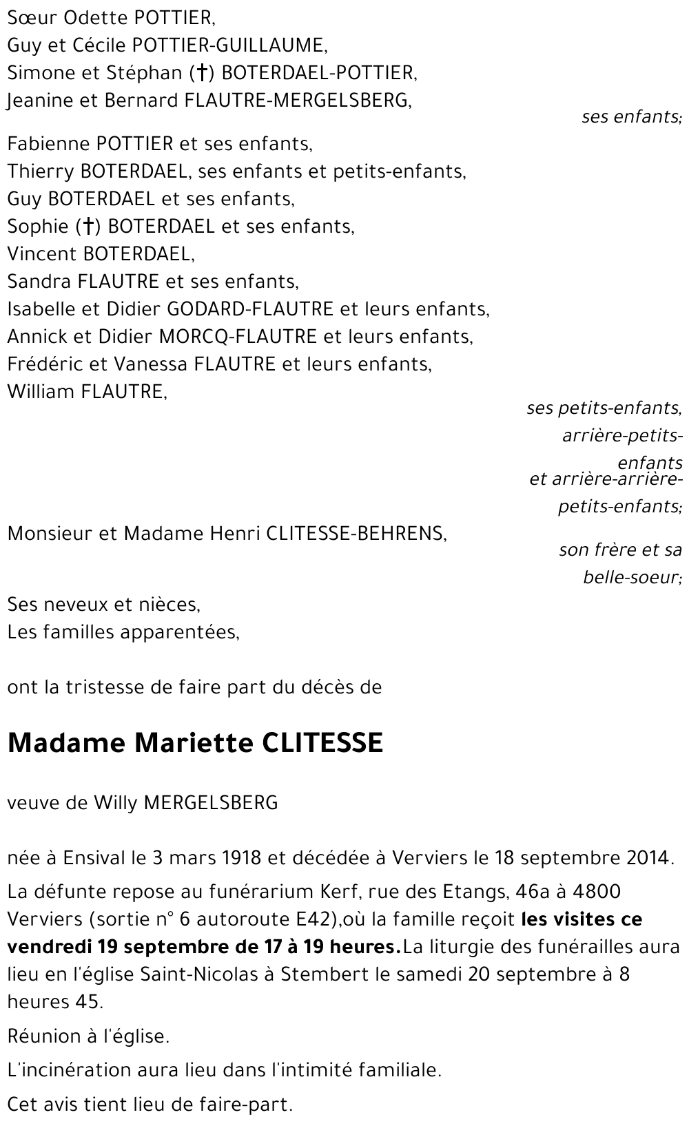Mariette CLITESSE