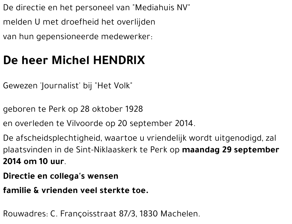 Michel HENDRIX