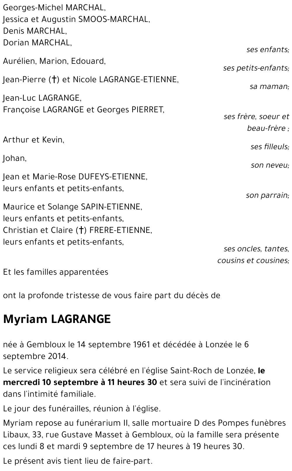 Myriam LAGRANGE