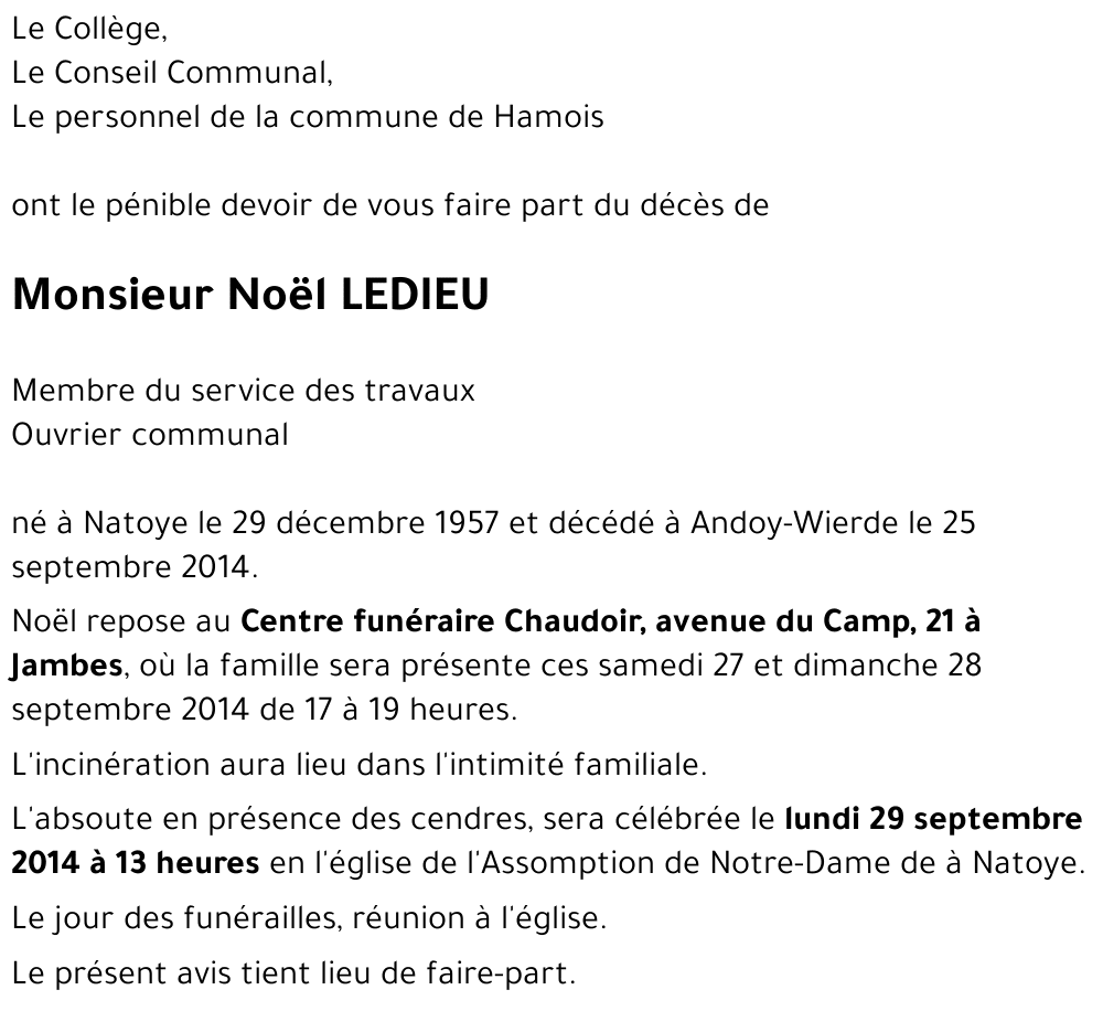 Noël LEDIEU