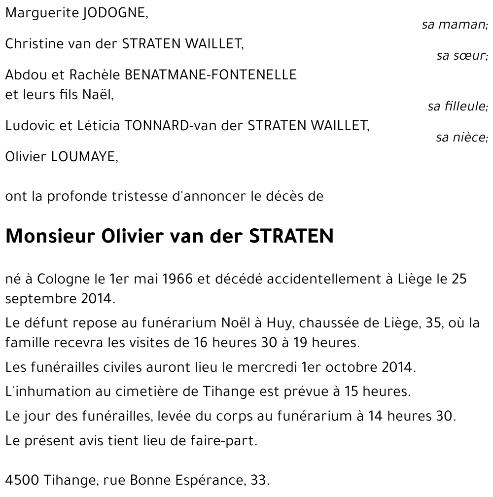 Olivier van der Straten