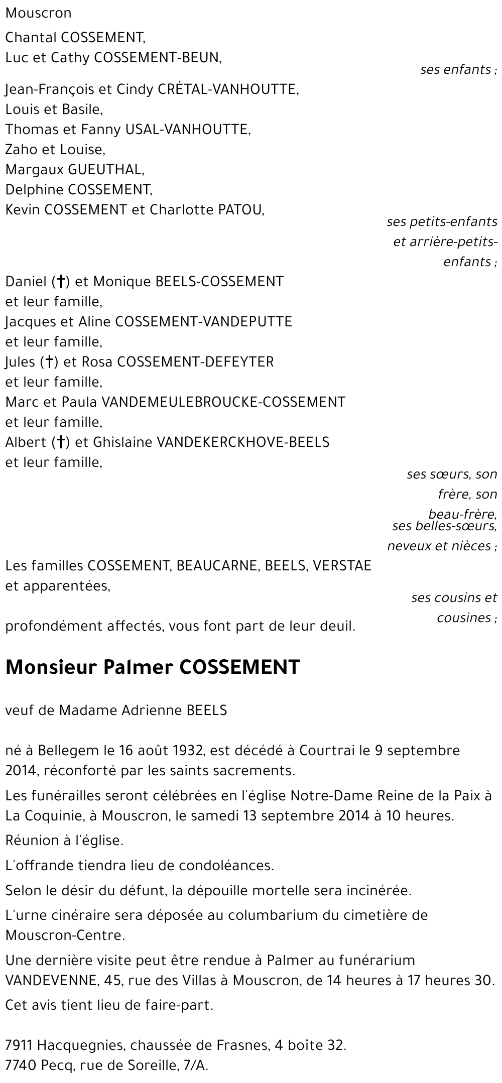 Palmer COSSEMENT