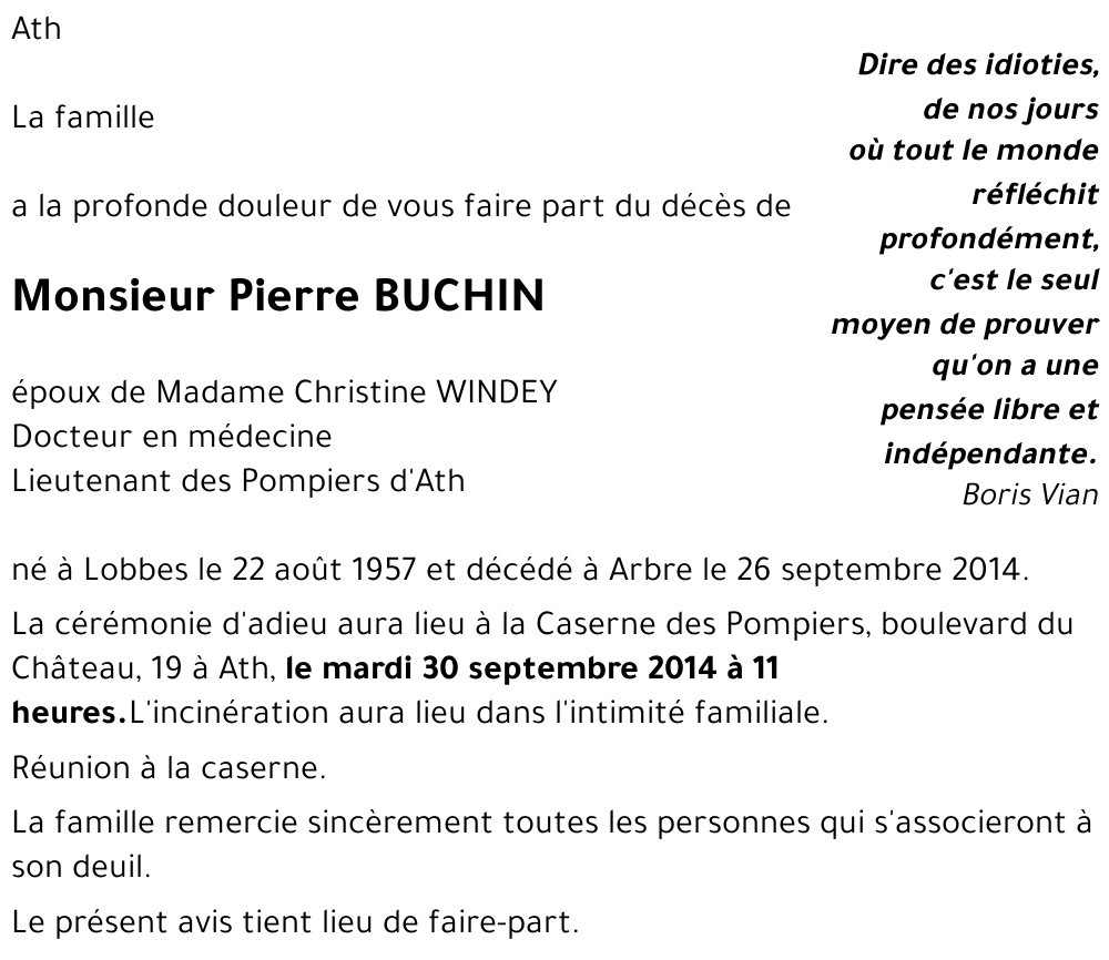 Pierre BUCHIN