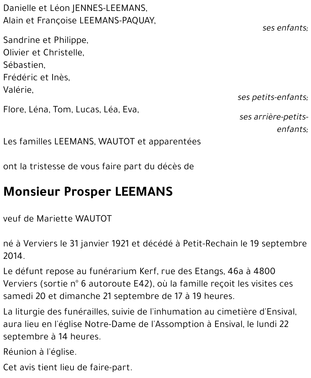 Prosper LEEMANS