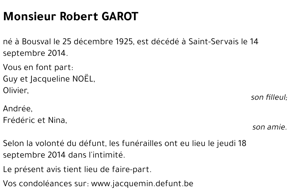 Robert GAROT