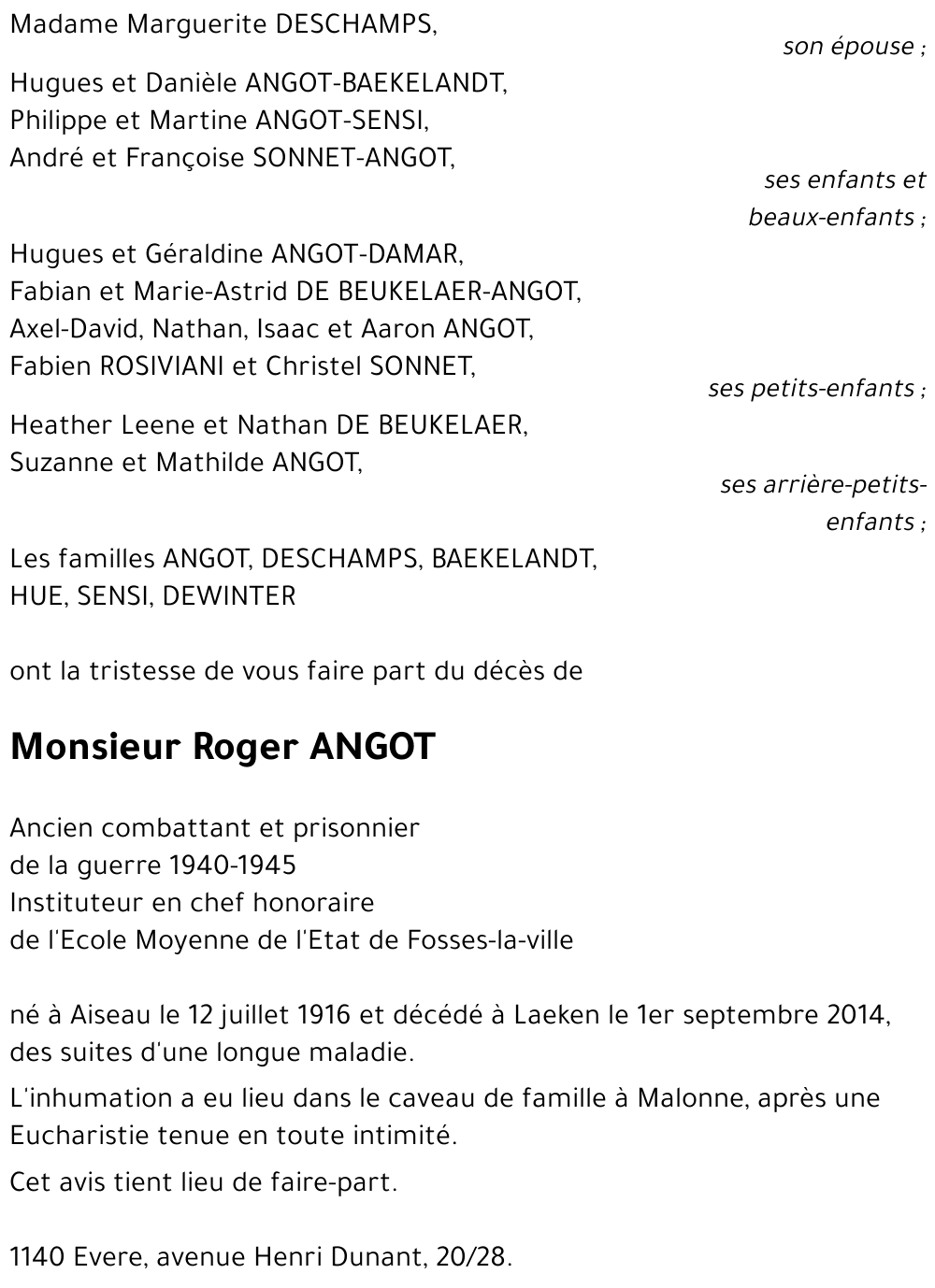Roger ANGOT