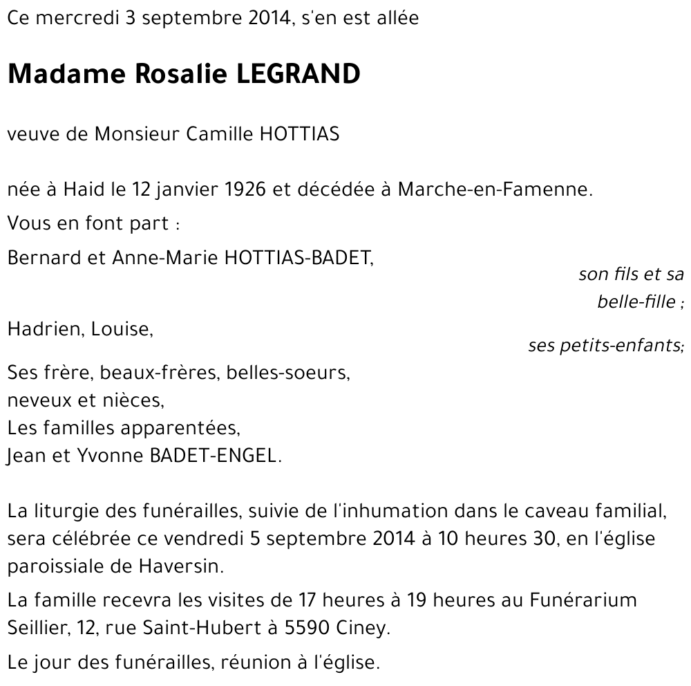 Rosalie LEGRAND