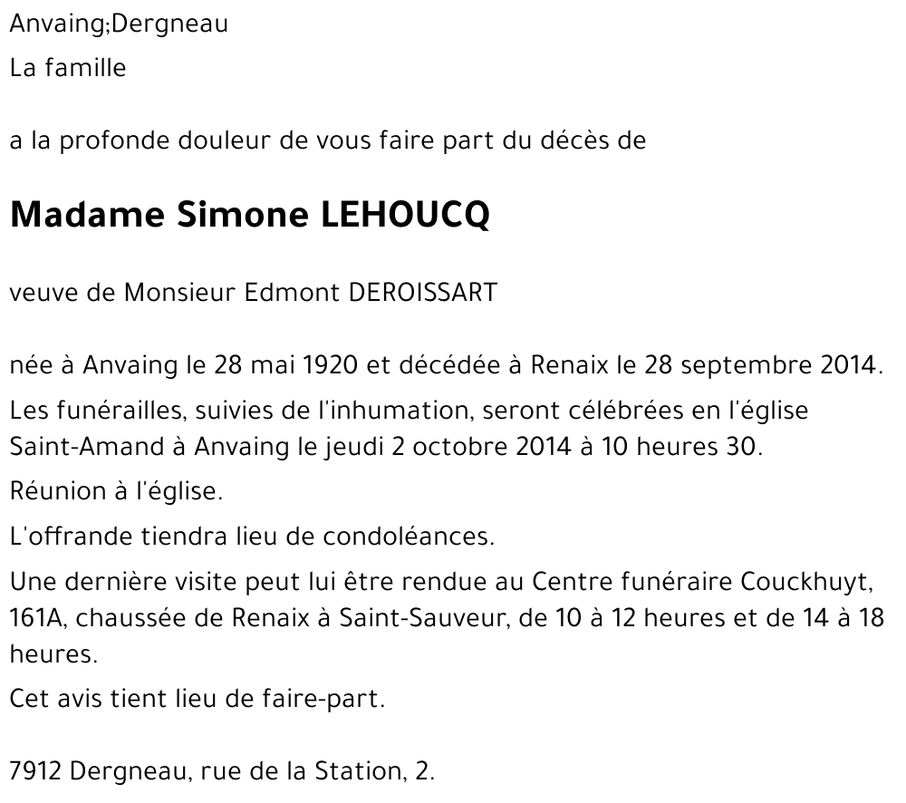 Simone LEHOUCQ