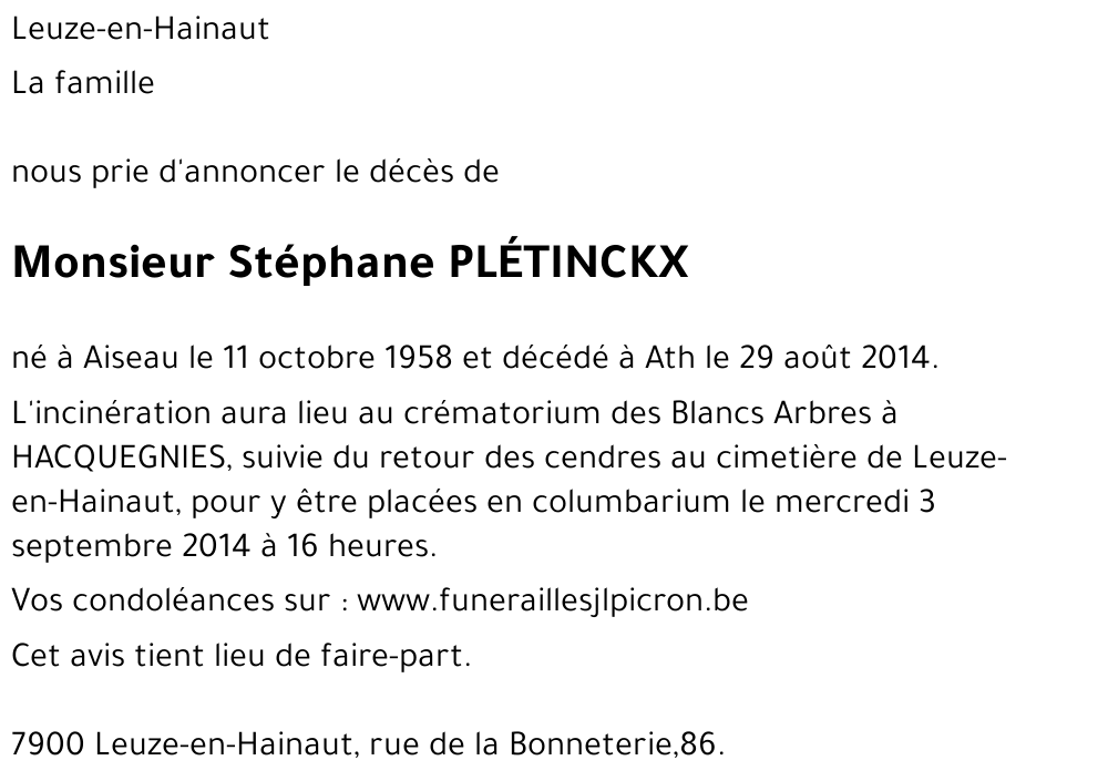 Stéphane Plétinckx