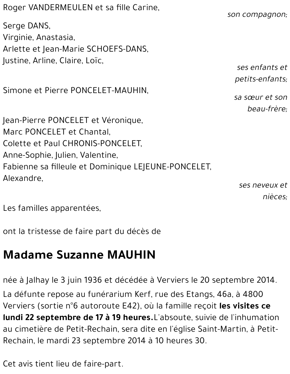 Suzanne MAUHIN