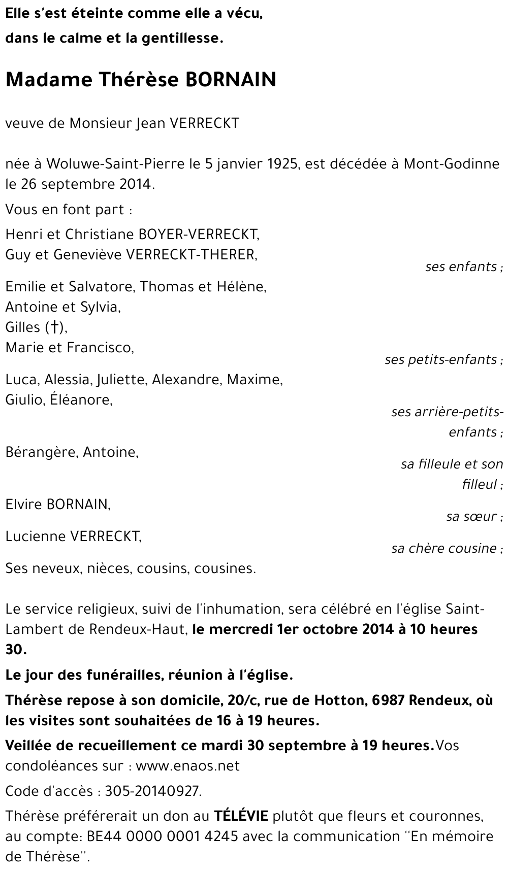 Thérèse BORNAIN