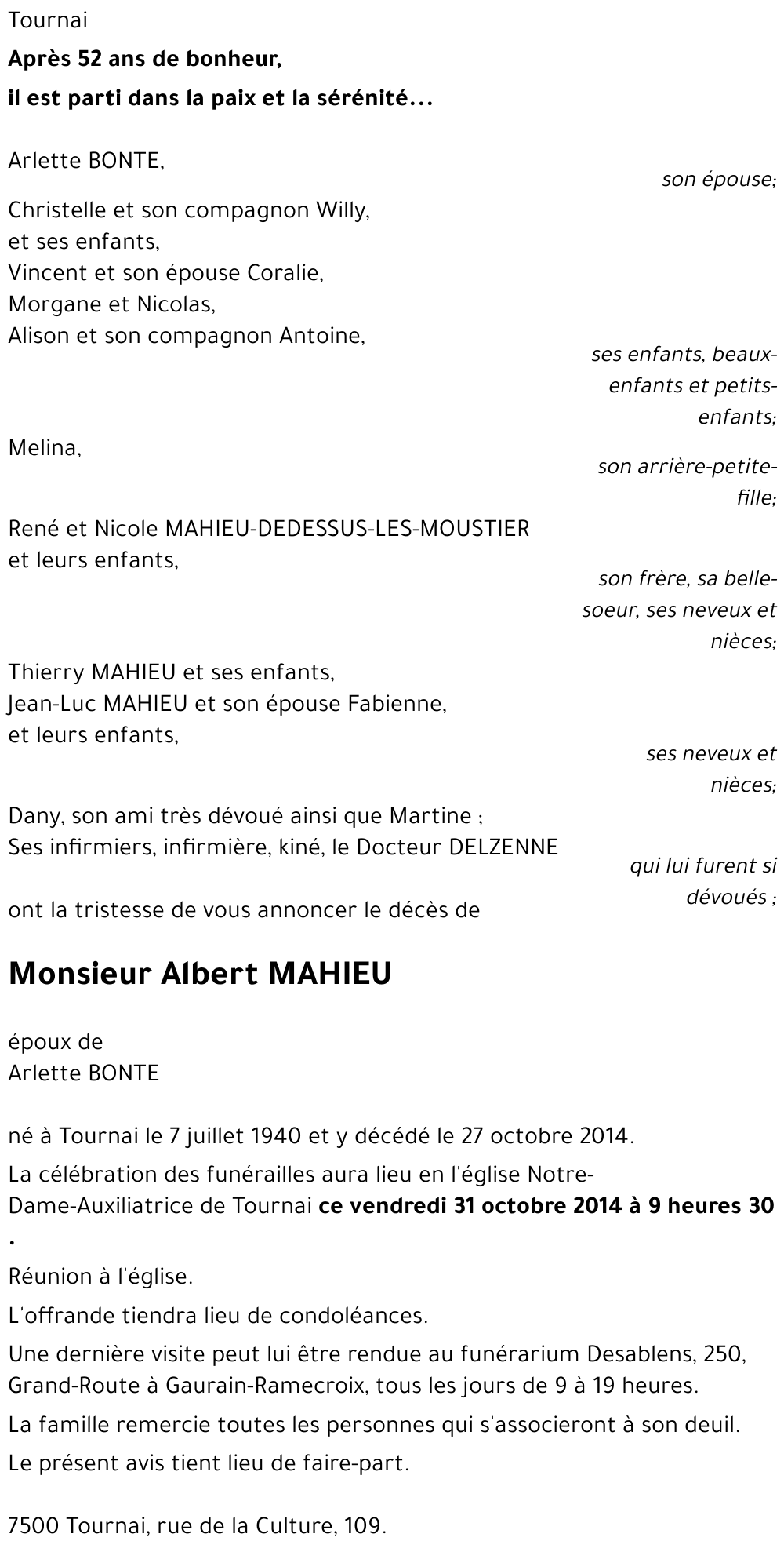 Albert MAHIEU