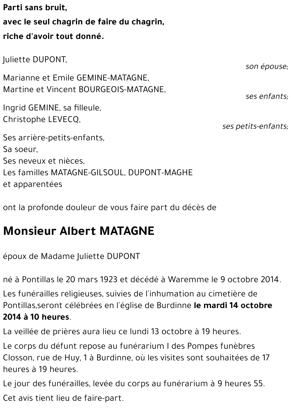 Albert MATAGNE