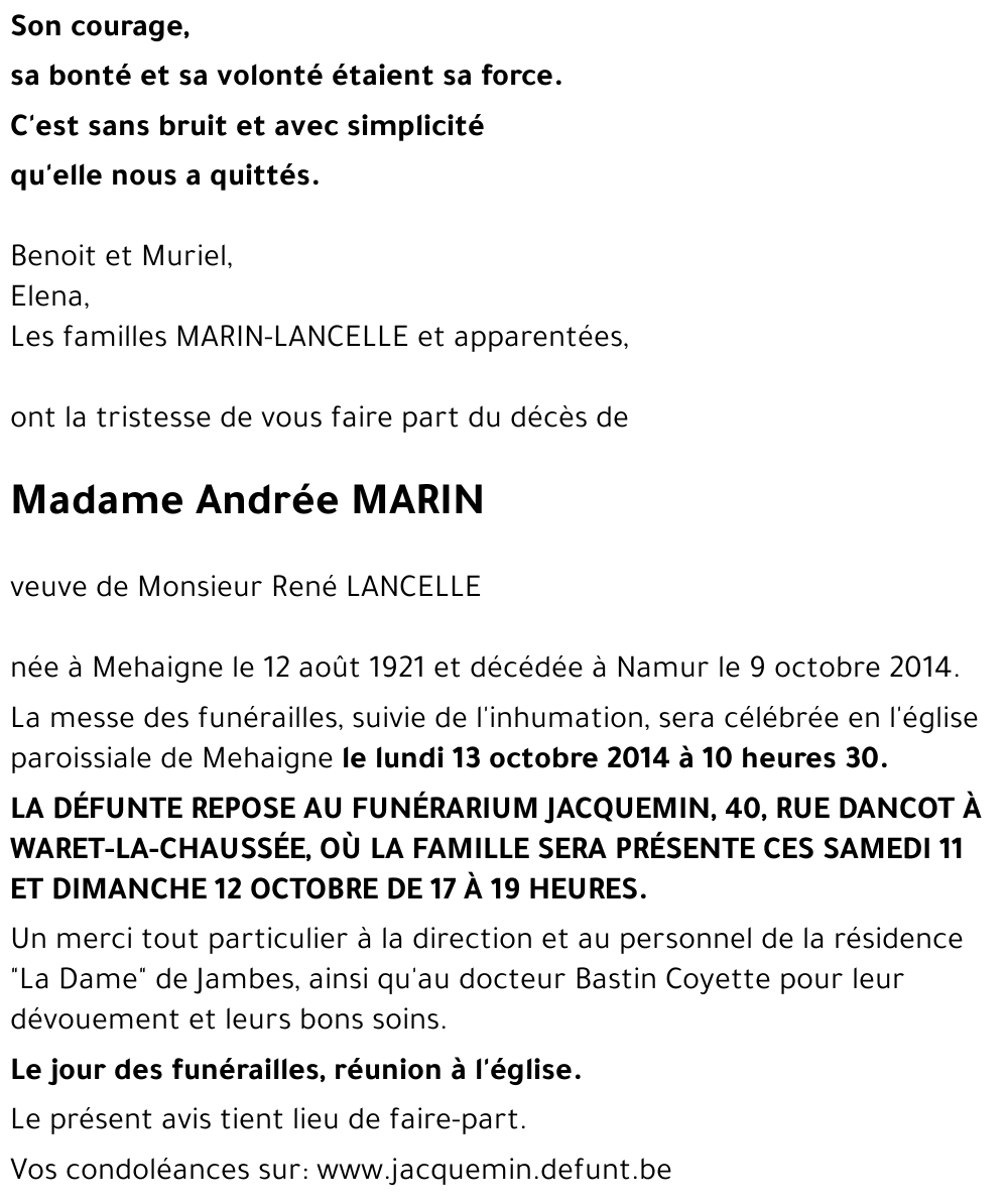 Andrée MARIN