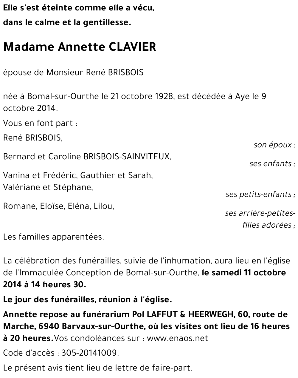 Anne-Marie CLAVIER