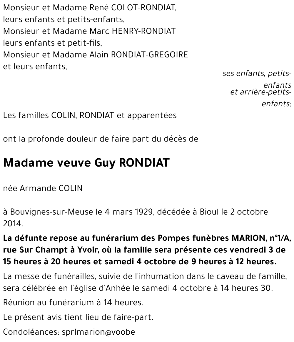 Armande COLIN