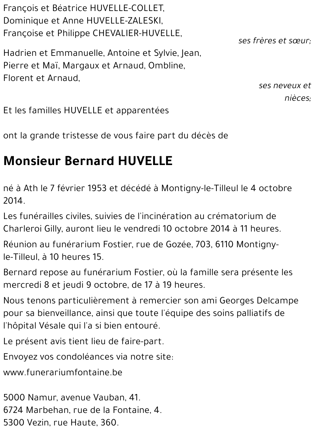 Bernard HUVELLE