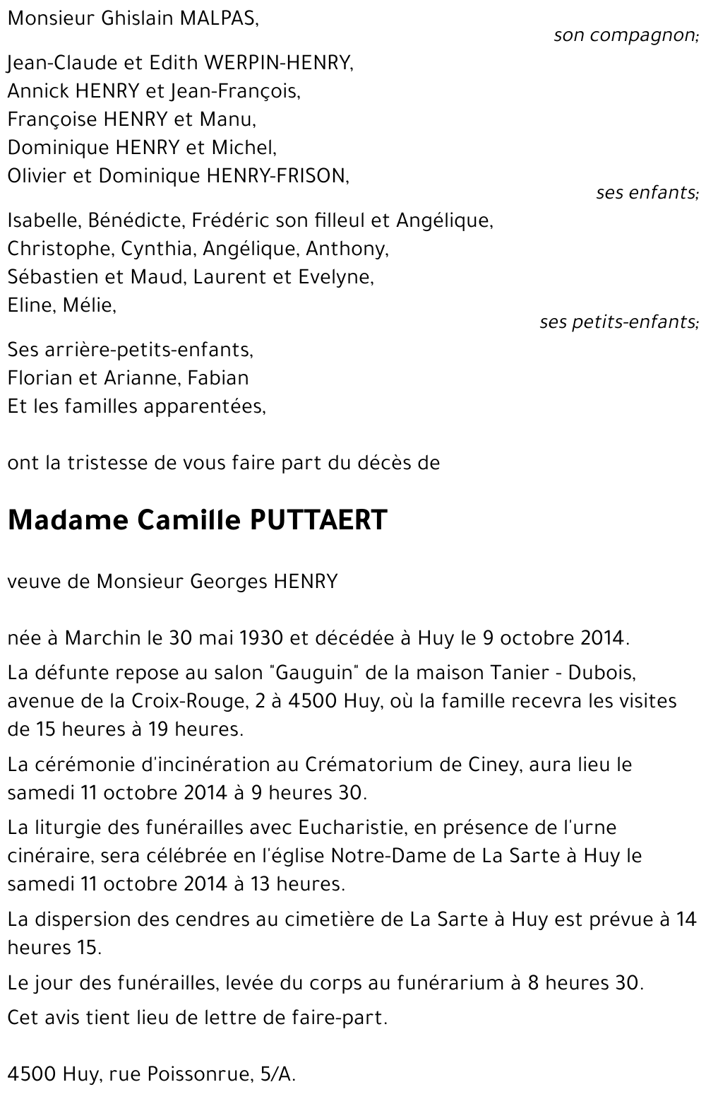 Camille PUTTAERT