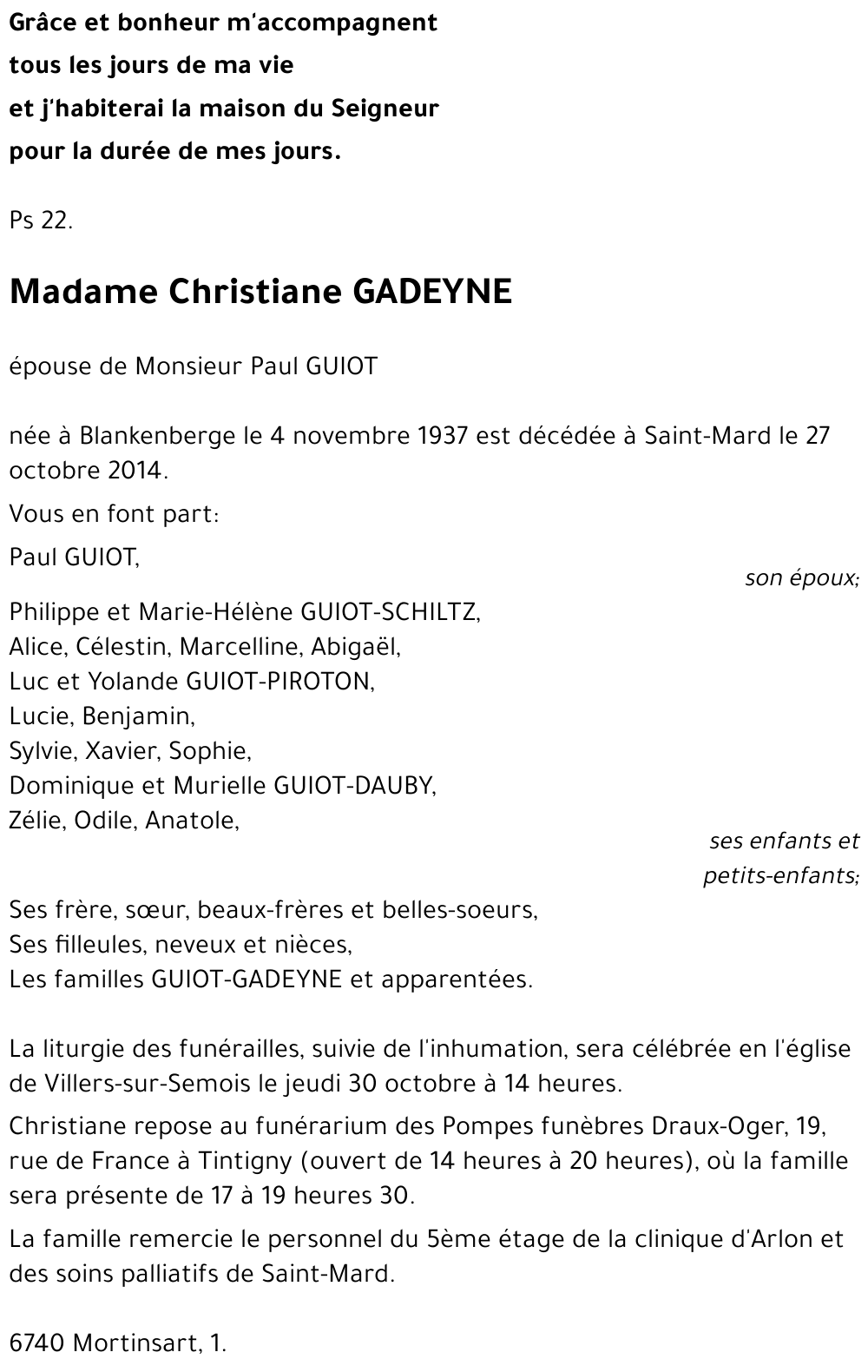 Christiane GADEYNE