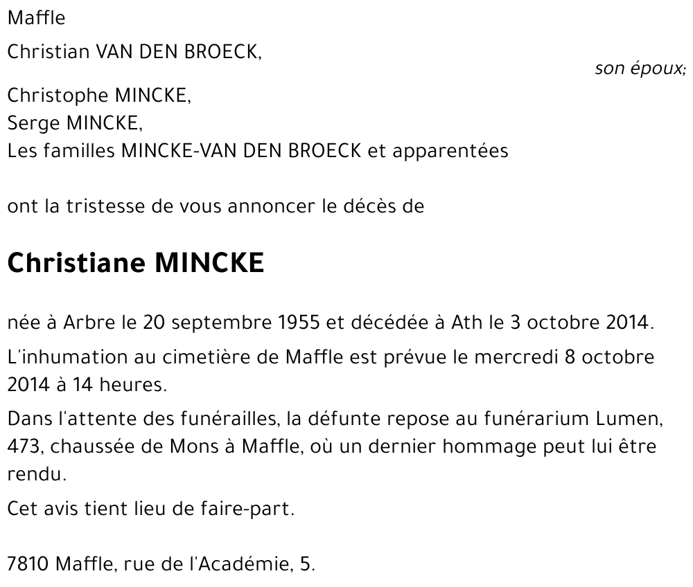 Christiane MINCKE