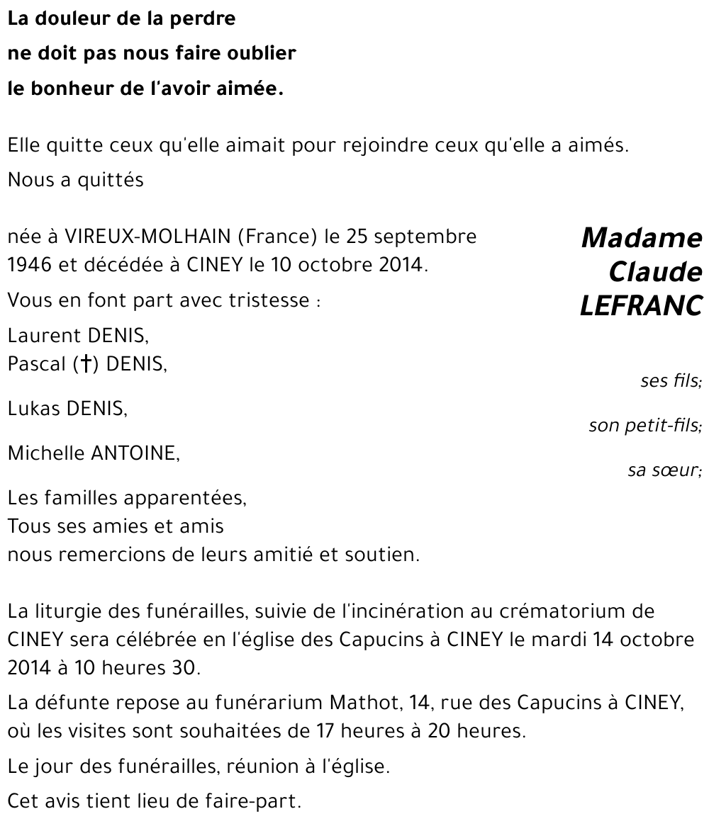 Claude LEFRANC