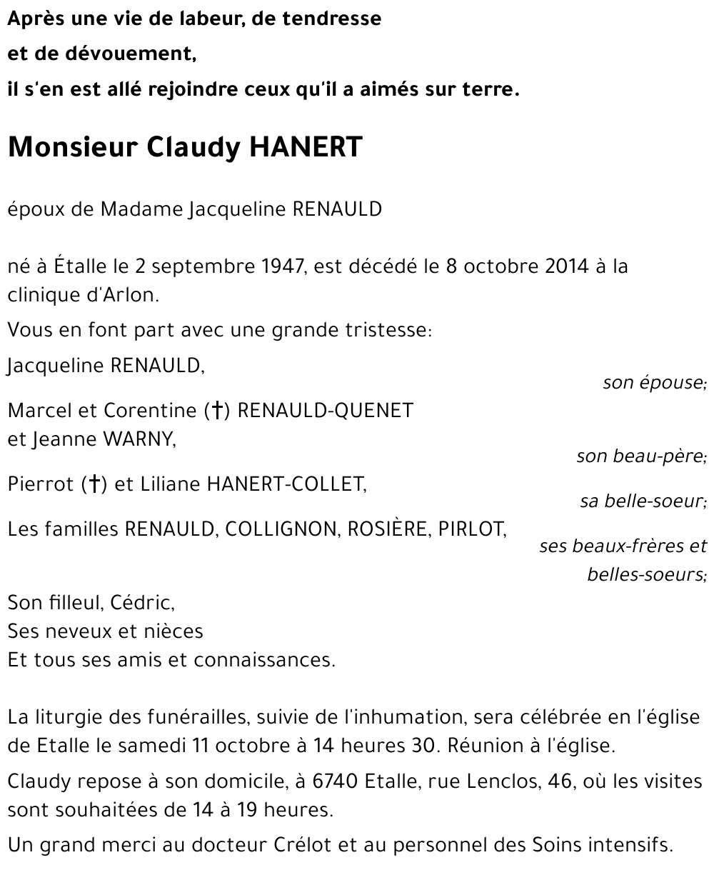 Claudy HANERT