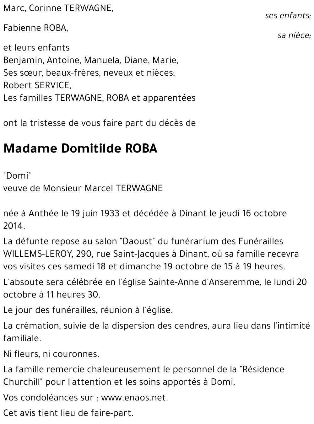 Domitilde ROBA