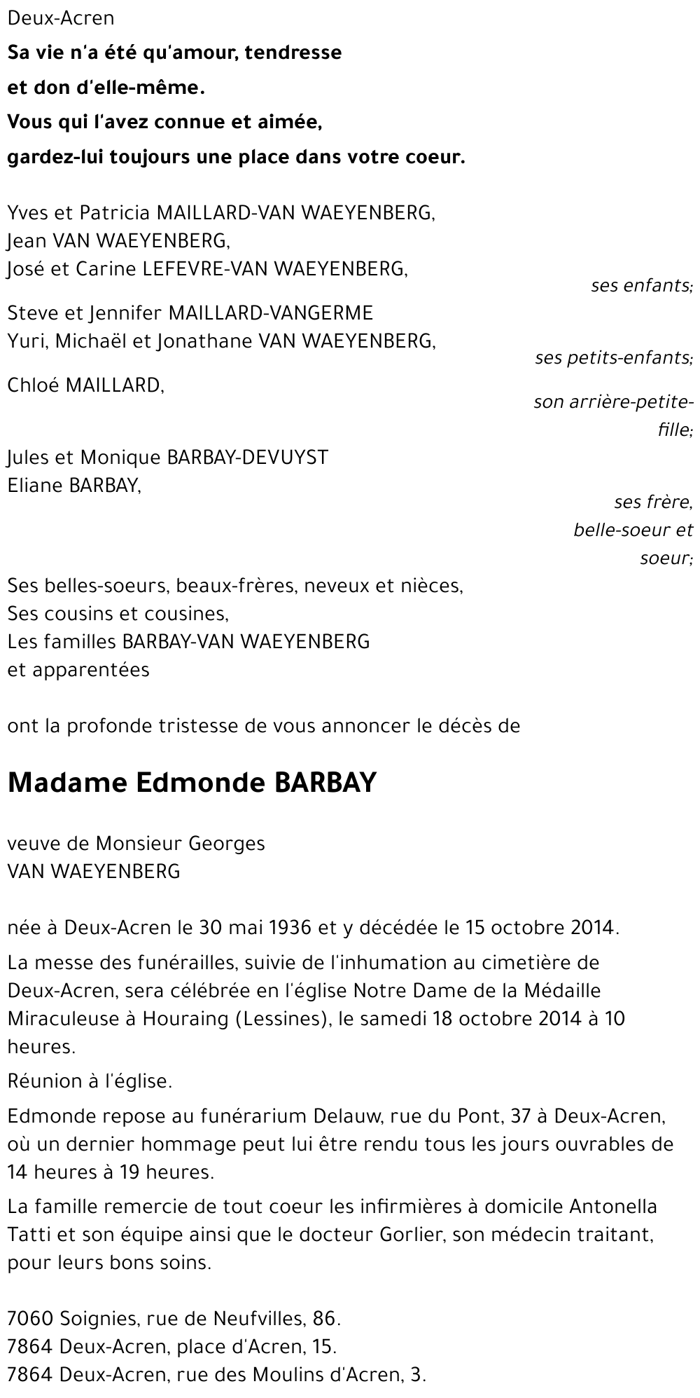 Edmonde BARBAY