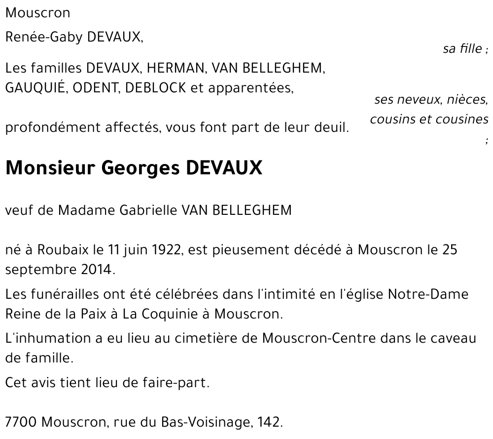 Georges DEVAUX