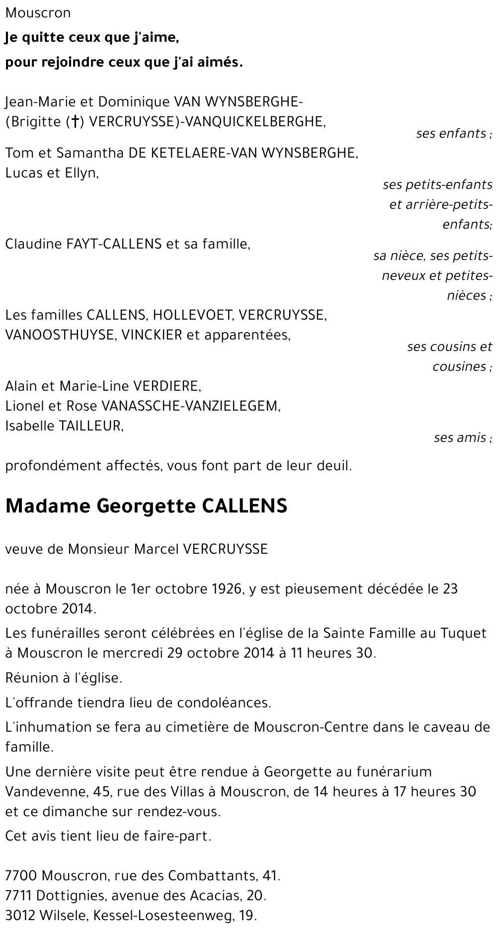 Georgette CALLENS