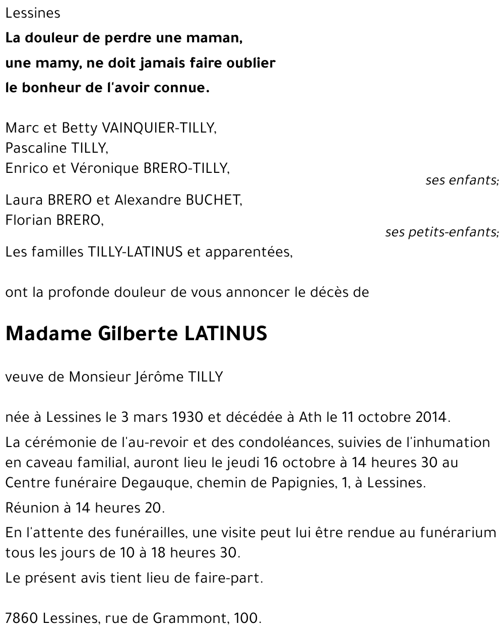 Gilberte LATINUS