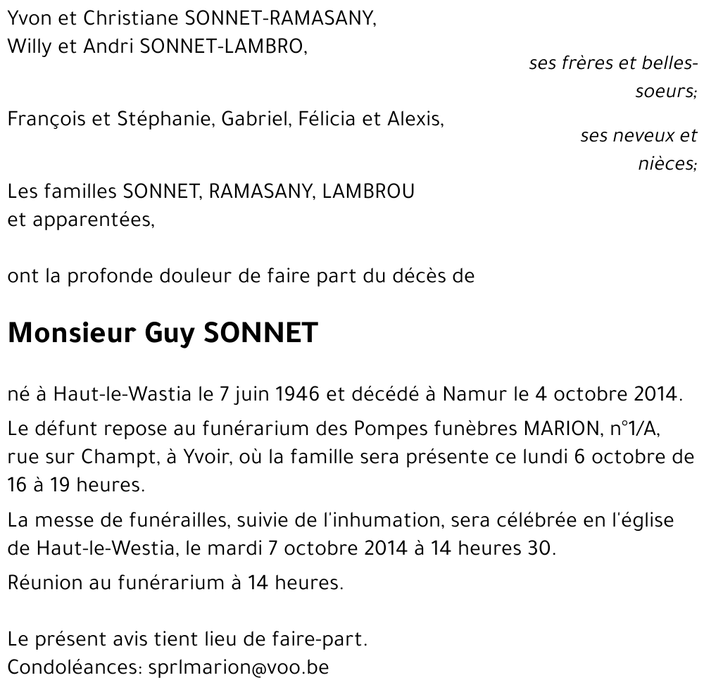 Guy SONNET