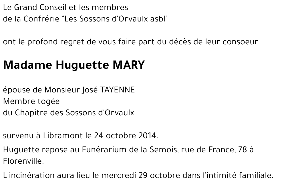 Huguette MARY