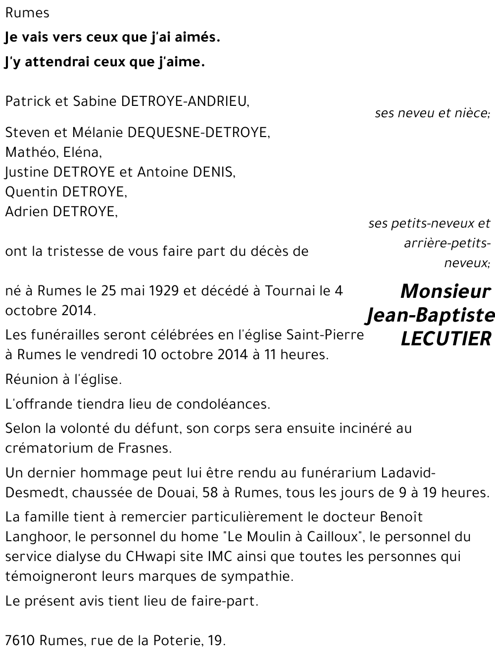Jean-Baptiste LECUTIER