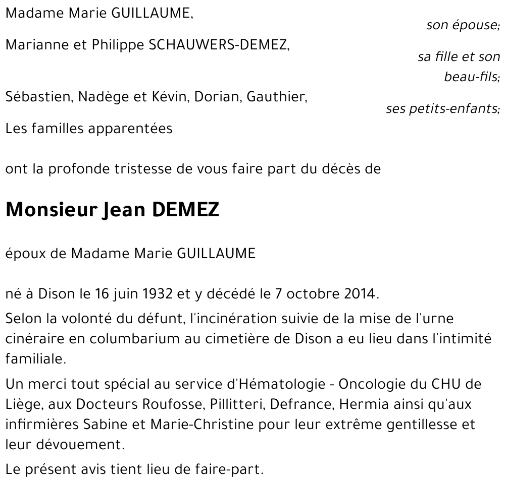 Jean DEMEZ