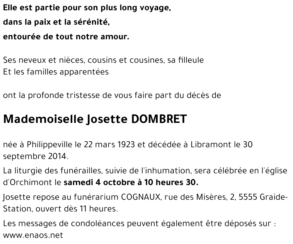 Josette DOMBRET