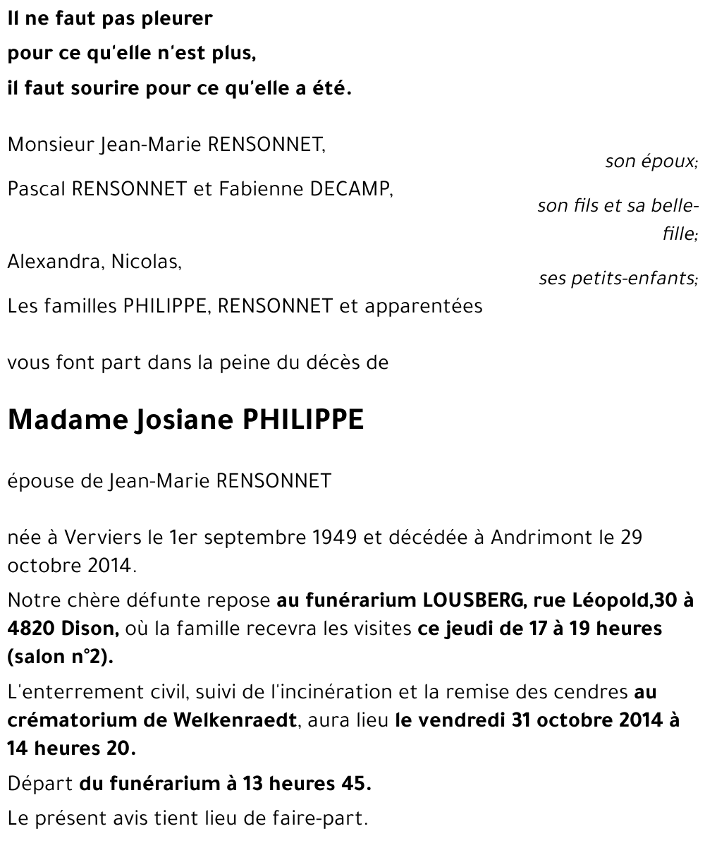 Josiane PHILIPPE